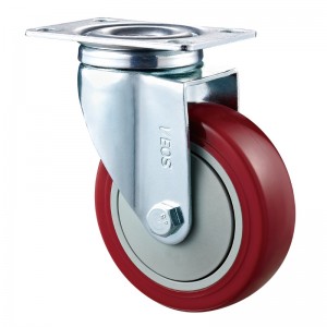 Medium Duty - Chrome plated housing with red Diamand TPE wheel