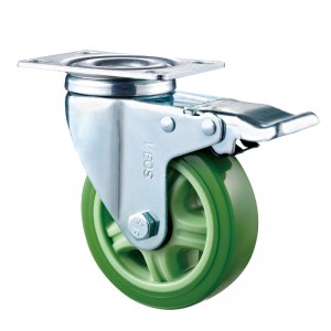 Medium Duty - Chrome plated housing with green TPE wheel