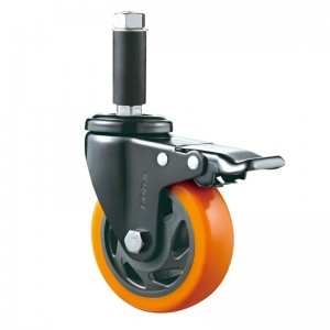 Medium Duty - Chrome plated housing with Orange TPE wheel 18