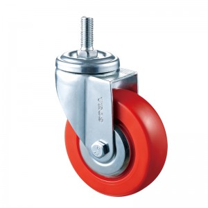 Medium Duty - Chrome plated housing with red TPE wheel