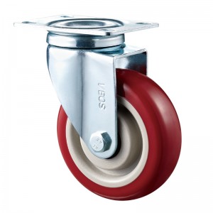 Medium Duty - Chrome plated housing with red2 TPE wheel