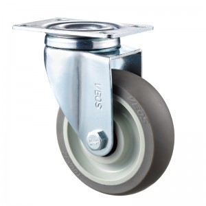 Medium Duty - Chrome plated housing with gray2 Diamand TPE wheel