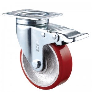 Medium Duty - Chrome plated housing with red3 TPE wheel