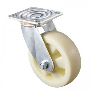 Heavy Duty - Chrome plated housing with white TPE wheel