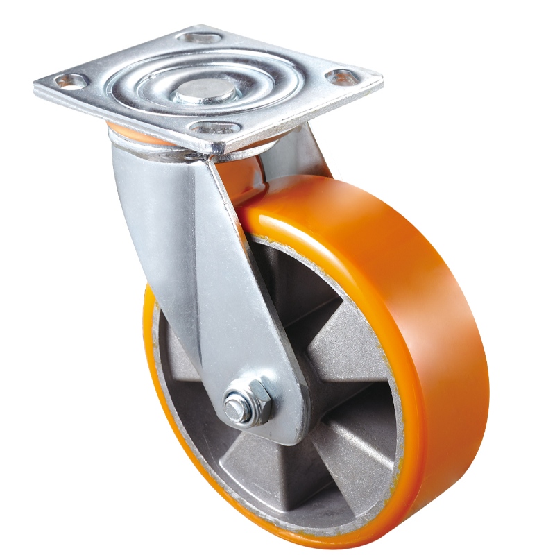 Heavy Duty - Chrome plated housing with yellow TPE wheel