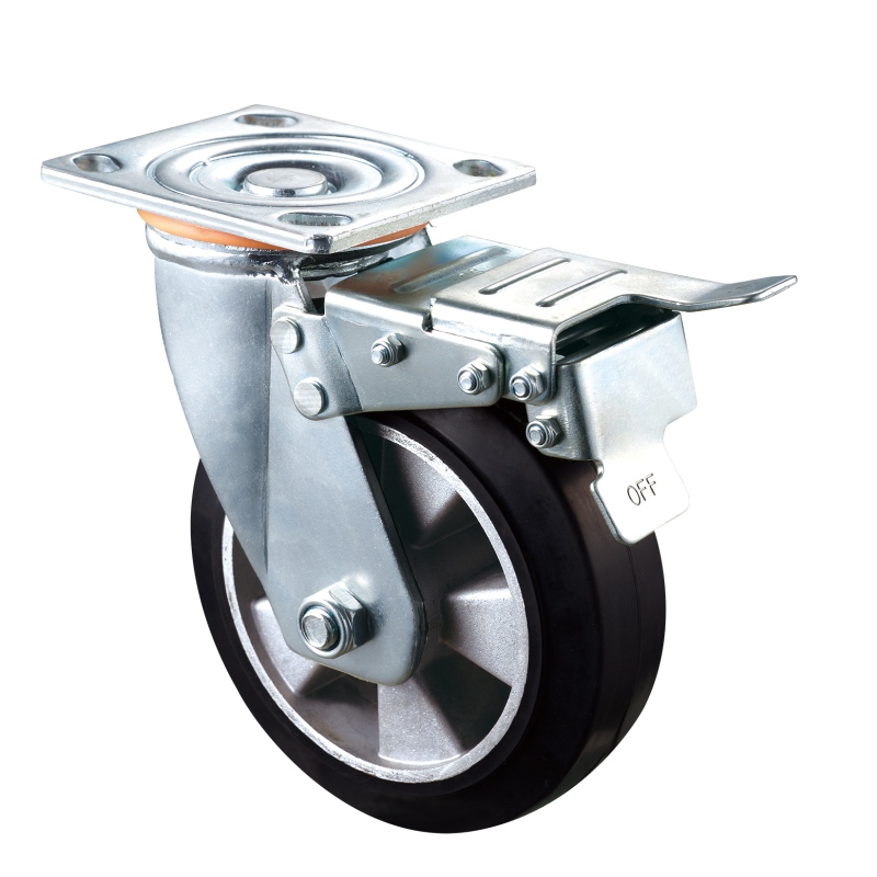 Heavy Duty - Chrome plated housing with Black2 TPE wheel