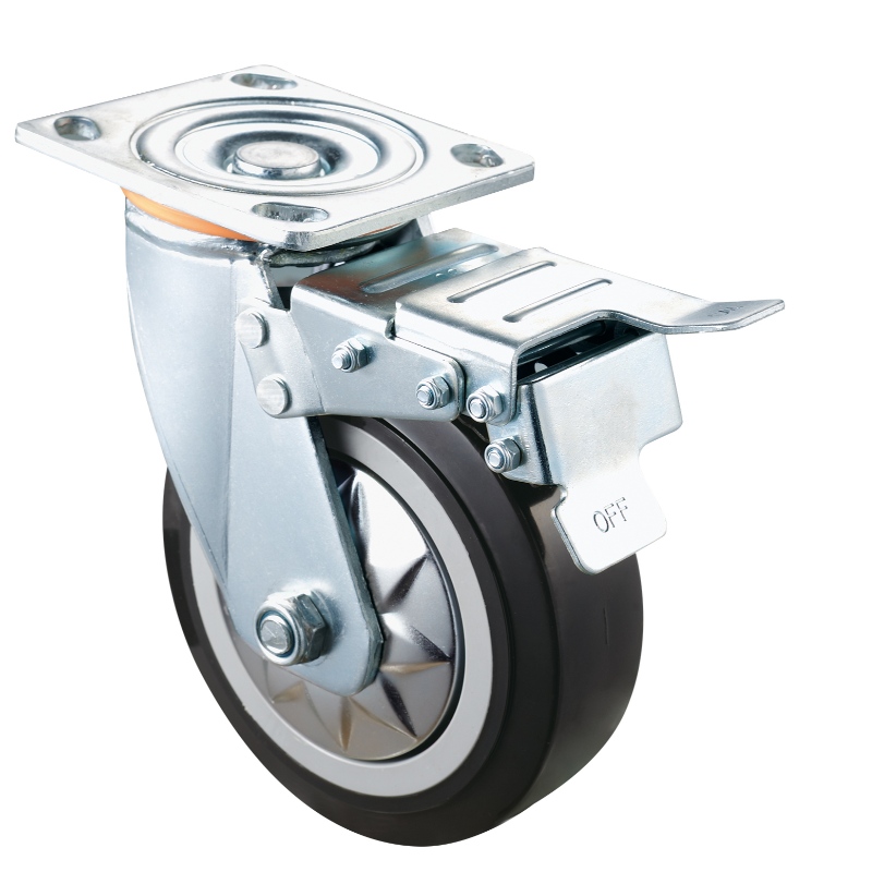 Heavy Duty - Chrome plated housing with Black4 TPE wheel